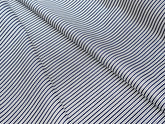 DARK INK BLUE THIN STRIP PREMIUM MIX COTTON SHIRT FABRIC.